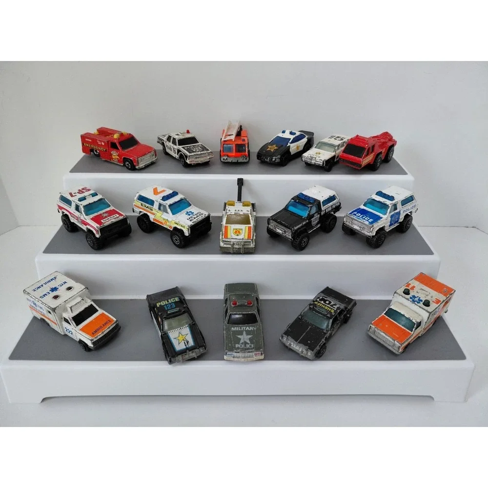 LOT of 16 Variety Die Cast Cars EMS Police‎ Fire Vehicles 70s - 90s